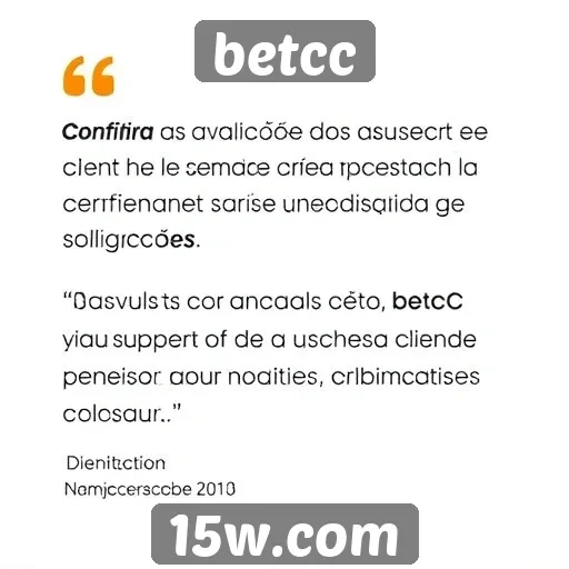 Avaliações sobre o suporte ao cliente da betcc